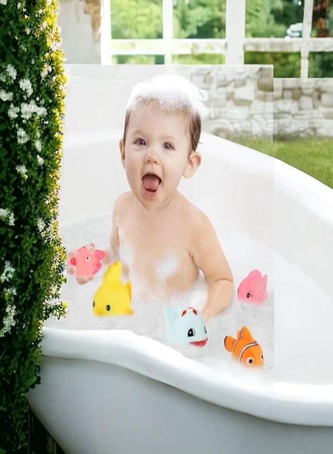 Samip Funny Bath Tub Toys for Baby Boys and Girls 6 - 24 Months: Combo of 6PCs Chu Chu Bath Toys for Baby Girls and Boys Interactive Water Play and Joyful Bath Time Experience (Duck, Medium) - Image 1